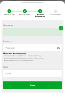 Betway Registration Step 3