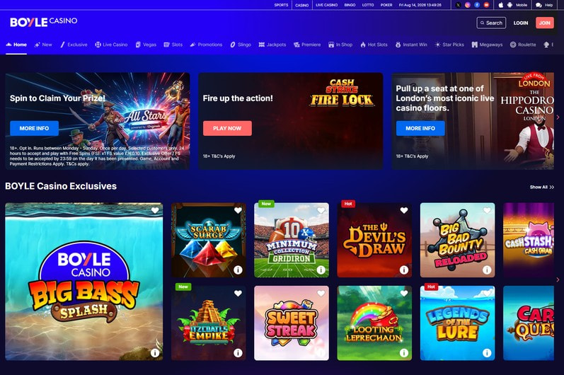 Boylesports Homepage