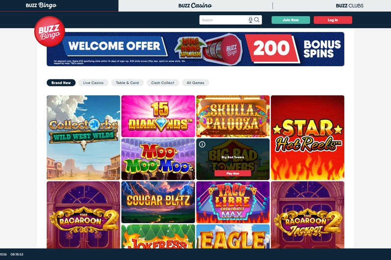 Buzz Bingo Homepage