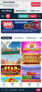 Buzz Bingo Mobile View