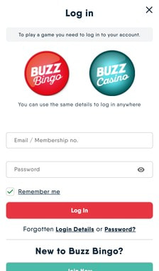 Buzz Bingo Registration Step 3