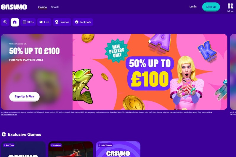 Casumo Homepage