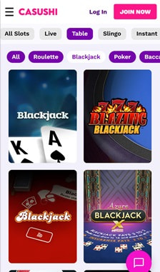 Casushi Blackjack Overview