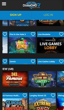 Diamond7 Casino Live Games Overview