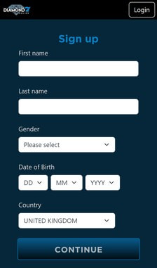 Diamond7 Casino Registration Step 2