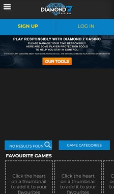 Diamond7 Casino User Experience on Site