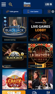 Dream Vegas User Experience on Site