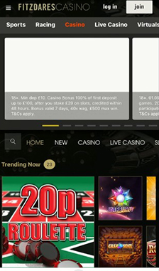 Fitzdares Registration Step 1