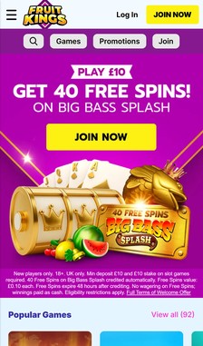 FruitKings Registration Step 1