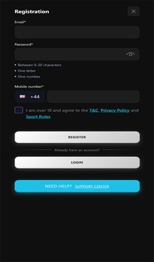 Fruity King Registration Step 2