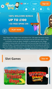 Fruity King User Experience on Site