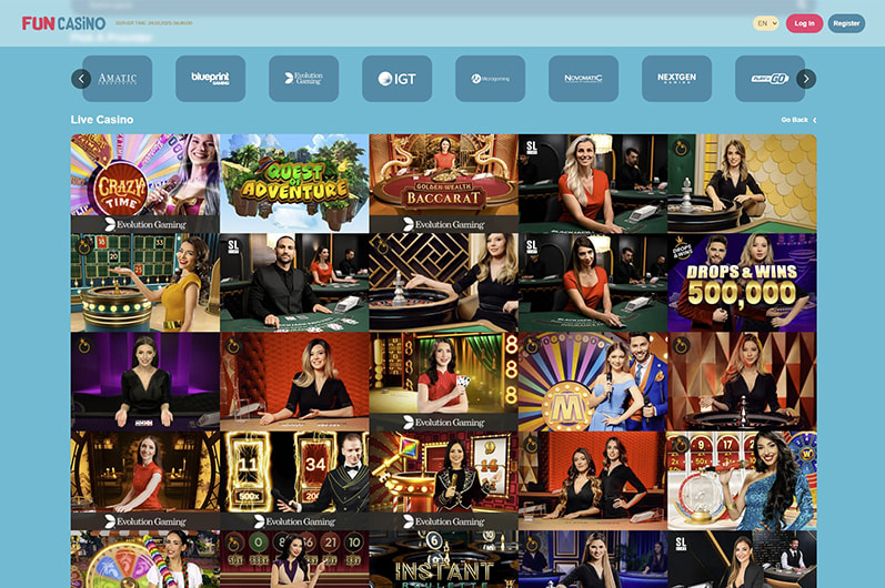 Fun Casino Main Page
