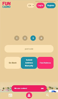 Fun Casino Registration Step 3
