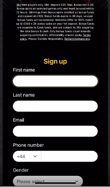 Grand Ivy Registration Step 1
