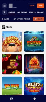 Griffon Casino Mobile View