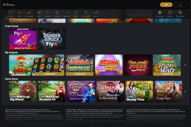 Hippodrome Main Page