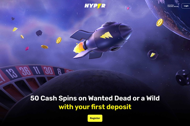 Hyper Casino Homepage