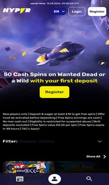 Hyper Casino Registration Step 1