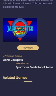 Jackpot Mobile Card and Dice Games Overview