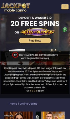 Jackpot Mobile User Experience on Site