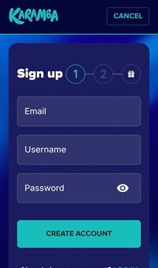 Karamba Registration Step 1