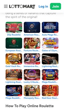 Lottomart Roulette Overview