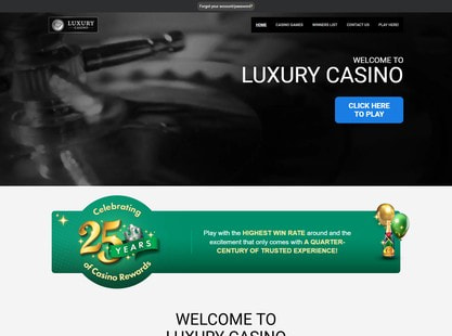 Luxury Casino Desktop View