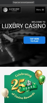 Luxury Casino Mobile View