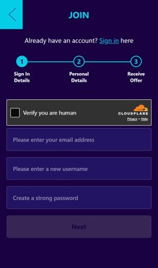 Magical Vegas Registration Step 2