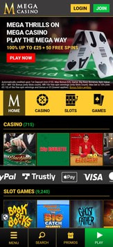 Mega Casino Mobile View