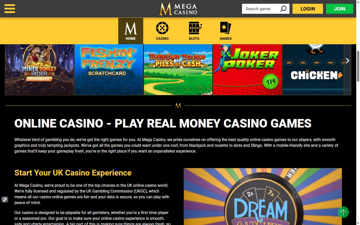 Mega Casino Overview