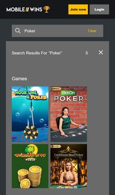Mobile Wins Poker Overview