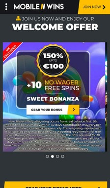 Mobile Wins Registration Step 1