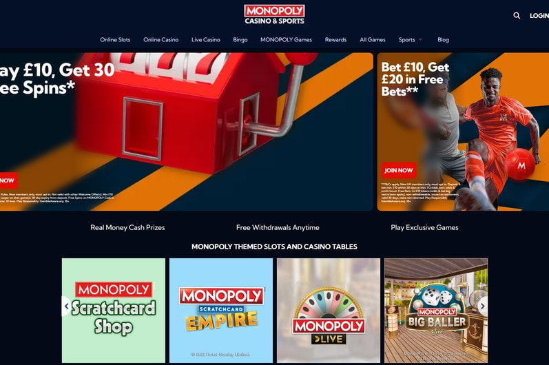 Monopoly Casino Homepage