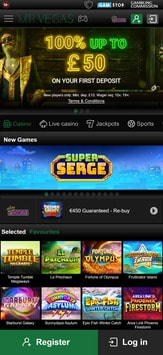 Mr Vegas Mobile View