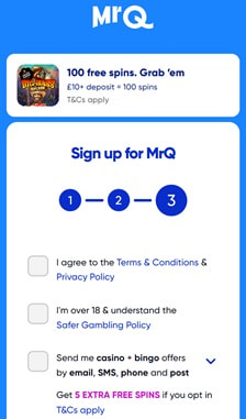 MrQ Registration Step 3