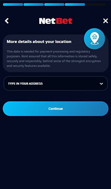 NetBet Registration Step 3