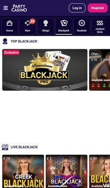 PartyCasino Blackjack Overview