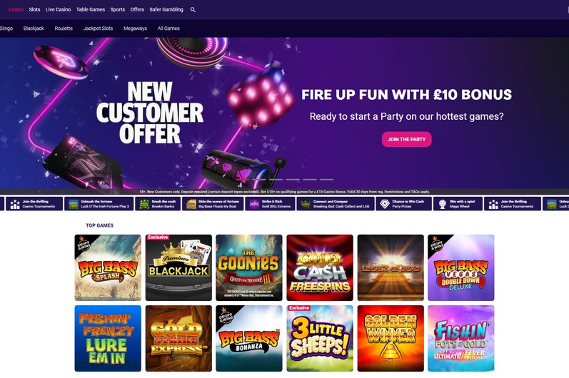 PartyCasino Homepage