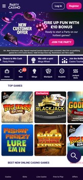 PartyCasino Mobile View