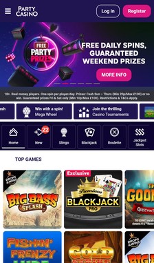 PartyCasino Registration Step 1