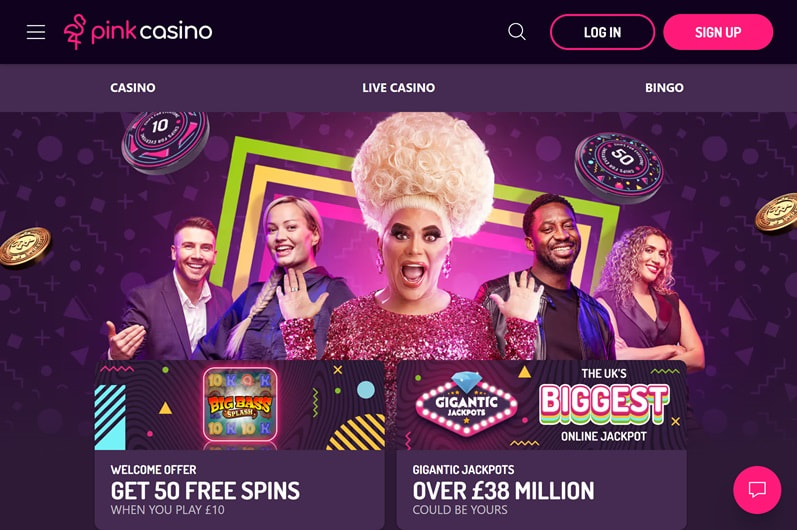 Pink Casino Homepage