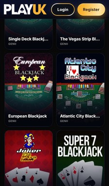 PlayUK Blackjack Overview