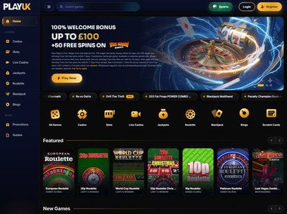 PlayUK Desktop View