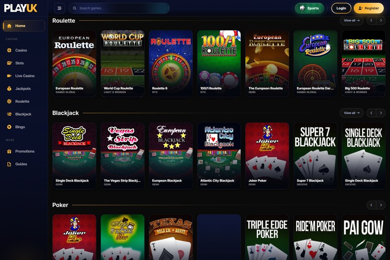 PlayUK Main Page