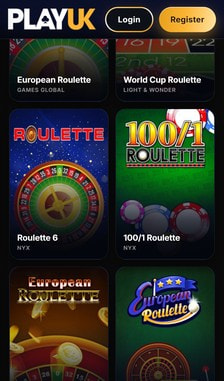 PlayUK Roulette Overview