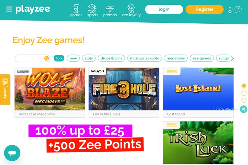 Playzee Homepage