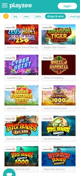 Playzee Mobile View