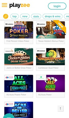 Playzee Poker Overview