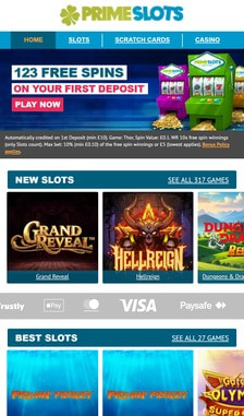 Prime Slots User Experience on Site